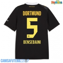 Camisa de time de futebol Borussia Dortmund Ramy Bensebaini #5 Replicas 2º Equipamento 2026-27 Manga Curta